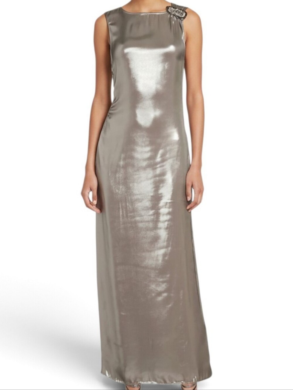 Topshop Metallic Midiaxi Dress